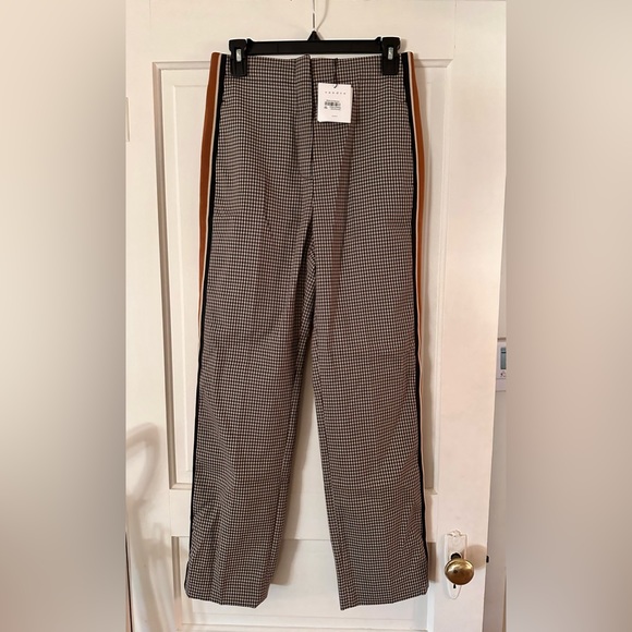 NWT! Sandro Plaid Trousers Size 36 - Picture 1 of 9